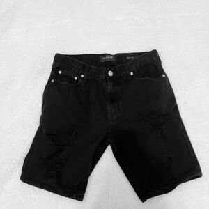 PacSun Black Jean Shorts Raw Hem